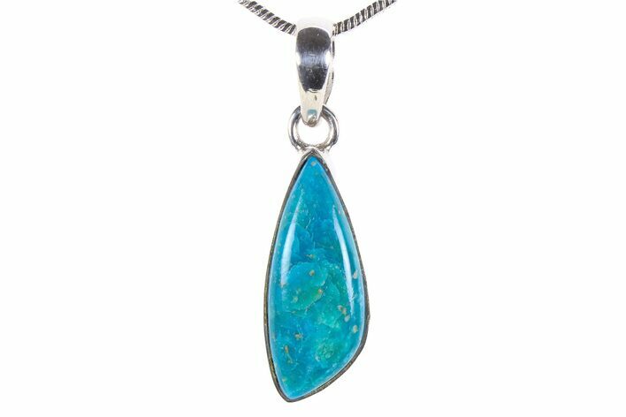 Peruvian Blue Opal Pendant (Necklace) - Sterling Silver #382820